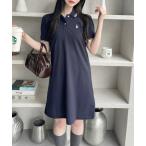 ワンピース Ada.別注 // U.S. POLO ASSN ラインデザイン 鹿子 ポロワンピース ミニ丈