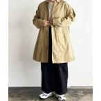 ステンカラーコート コート HARVESTY / ハーベスティー OVER HALF COAT COMA BURBERRY オーバーハーフコート バー