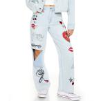 ジーンズ デニム デニムパンツ キューピッドパッチデニムパンツ レディース