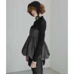 キャミソール チェックペプラムトップ / Check Peplum Top