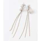 イヤリング ロングチェーン2WAYイヤリング レディース