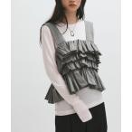 ベスト ジレ フリルベストセットロンT レディース