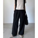 パンツ 2タックワイドパンツ レディース
