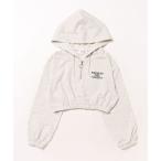 ショッピングセール ボトムス パーカー  PINKHUNT ピンクハント ハーフジップショート丈 パーカー 0356K（ボトムス別売） キッズ 子供服 女の子