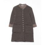 ショッピングアーメン 「ARMEN」 ボーダー柄長袖ワンピース - グレー レディース