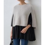 「BEARDSLEY」 ニットポンチョ FREE ライトグレー レディース