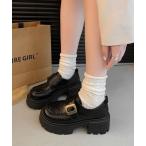 ローファー モンクストラップ 厚底ローファー レディース