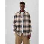 「GAP」 長袖ネルシャツ X-SMALL グレー メンズ