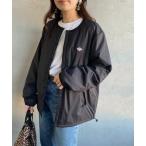 「DANTON」 ナイロンブルゾン L ブラック レディース