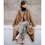 「VERMEIL par iena」 ノーカラーコート 38 ベージュ レディース