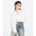 ブラウス シャツ 「WEB限定」袖リボンショートシャツ レディース