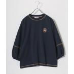 tシャツ CONVERSE(コンバース)カラー配色ステッチ七分袖ロンT/長袖Tシャツプルオーバー レディース