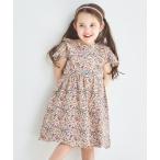 ワンピース 総柄 肩フリルワンピース キッズ 子供服 女の子