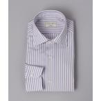 フォーマル シャツ イージーケア AG ファンシーストライプ セミワイドカラーシャツ -抗菌防臭- メンズ