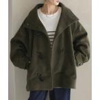 「HUG.U」 ダッフルコート FREE カーキ レディース