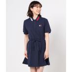 「TOMMY JEANS」 半袖ワンピース MEDIUM ネイビー レディース
