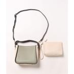 ハンドバッグ ポーチ付き バイカラー バッグ
