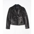 「ALLSAINTS」 レザーブルゾン 2 ブラック レディース