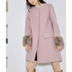 「JILL by JILL STUART」 ノーカラーコート SMALL ピンク レディース