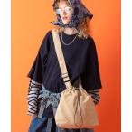 ショルダーバッグ バッグ an meets zakka 変形シャーリングドローコードポリショルダーバッグ / バック カバン 鞄 巾着 レディース メ