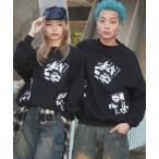 トレーナー スウェット SHORT ROUND/フォトペーストグラフィックプルオーバー メンズ レディース