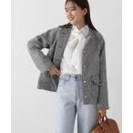 ショッピングツイード 「N.（N. Natural Beauty Basic）」 ツイードジャケット MEDIUM ブラック系その他 レディース