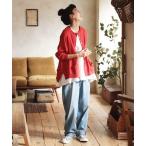 「soulberry」 ニットカーディガン L レッド レディース
