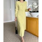 ワンピース ポケットデザイン ツイードワンピース