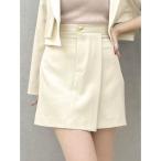 スカート 「セットアップ対応」レイヤーハイウエストミニスカート
