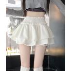 スカート ティアードフリルミニスカート(se)