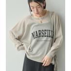 ニット セーター ルーズシアーロゴニット レディース