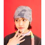 ニット帽 ニットキャップ line stone rogo beanie -ラインストーンロゴビーニー - レディース メンズ