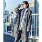 ショッピングチェック ステンカラーコート コート ＴＨＲＥＥ　ＦＩＦＴＹ　ＳＴＡＮＤＡＲＤ　小谷　実由さんと作った細かいチェック柄のアンクルコート レディース