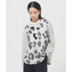 tシャツ 「ウォッシャブル」パンサージャカードカットソー レディース