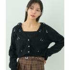 カーディガン SET2点刺繍ビスチェ＋カーディガン レディース