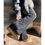 ジーンズ ウエスタンフリンジセミフレアデニム メンズ レディース