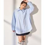 シャツワンピース Sustainableレイヤードシャツチュニック