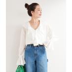 ブラウス シャツ ミニリップラッフルブラウス レディース