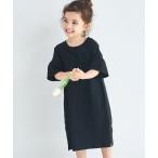 ワンピース 「綿100%」「リンクコーデ」袖フリルドッキングワンピース キッズ 子供服 女の子