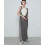 ワンピース Sheer velvet layered tank long dress / シアーベロア レイヤード タンク ロングワンピース