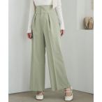 パンツ ダブルクロスベルトワイドパンツ レディース