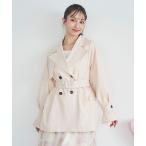 トレンチコート コート ベルト付きショートトレンチコート レディース