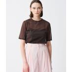 tシャツ トリコットシフォン ハーフスリーブカットソー レディース