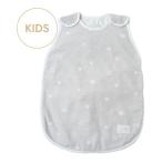 ショッピングスリーパー スリーパー 「10mois(ディモワ)」Wガーゼ薄手キッズスリーパー　リバーシブル グレー×ホワイト