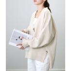 ショッピングVita カーディガン ゴム編みサイドスリットVネックカーディガン レディース