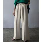 ショッピングワイドパンツ パンツ 「新色追加」ツイルタックワイドパンツ レディース