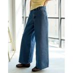 ジーンズ デニム デニムパンツ 「2025 SUMMER COLLECTION」「低身長/高身長サイズ有」サイドスタッズワイドデニムパンツ レディース