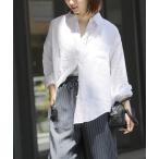 ブラウス シャツ 手洗い可 / カラーリネンオーバーサイズシャツ レディース