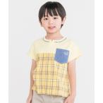 tシャツ チェック切り替えTシャツ キッズ 子供服 男の子