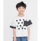 tシャツ モノトーン切り替えTシャツ キッズ 子供服 男の子 女の子